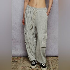 POL Light Gray Cargo Joggers Cotton